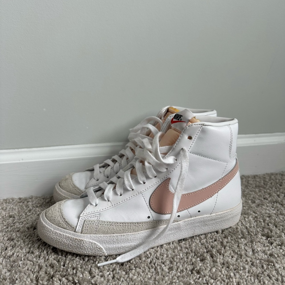 Nike White and Pink Blazers
